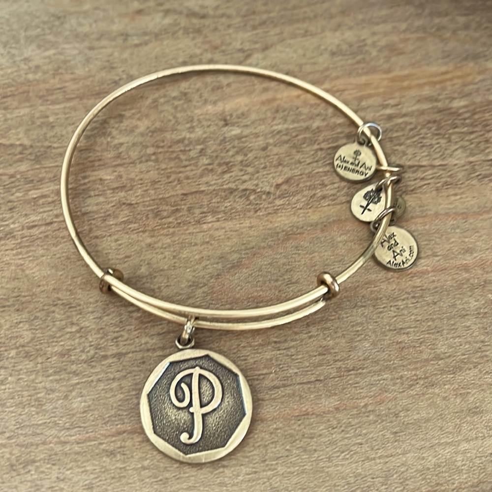Alex and Ani Letter “P” Bangle